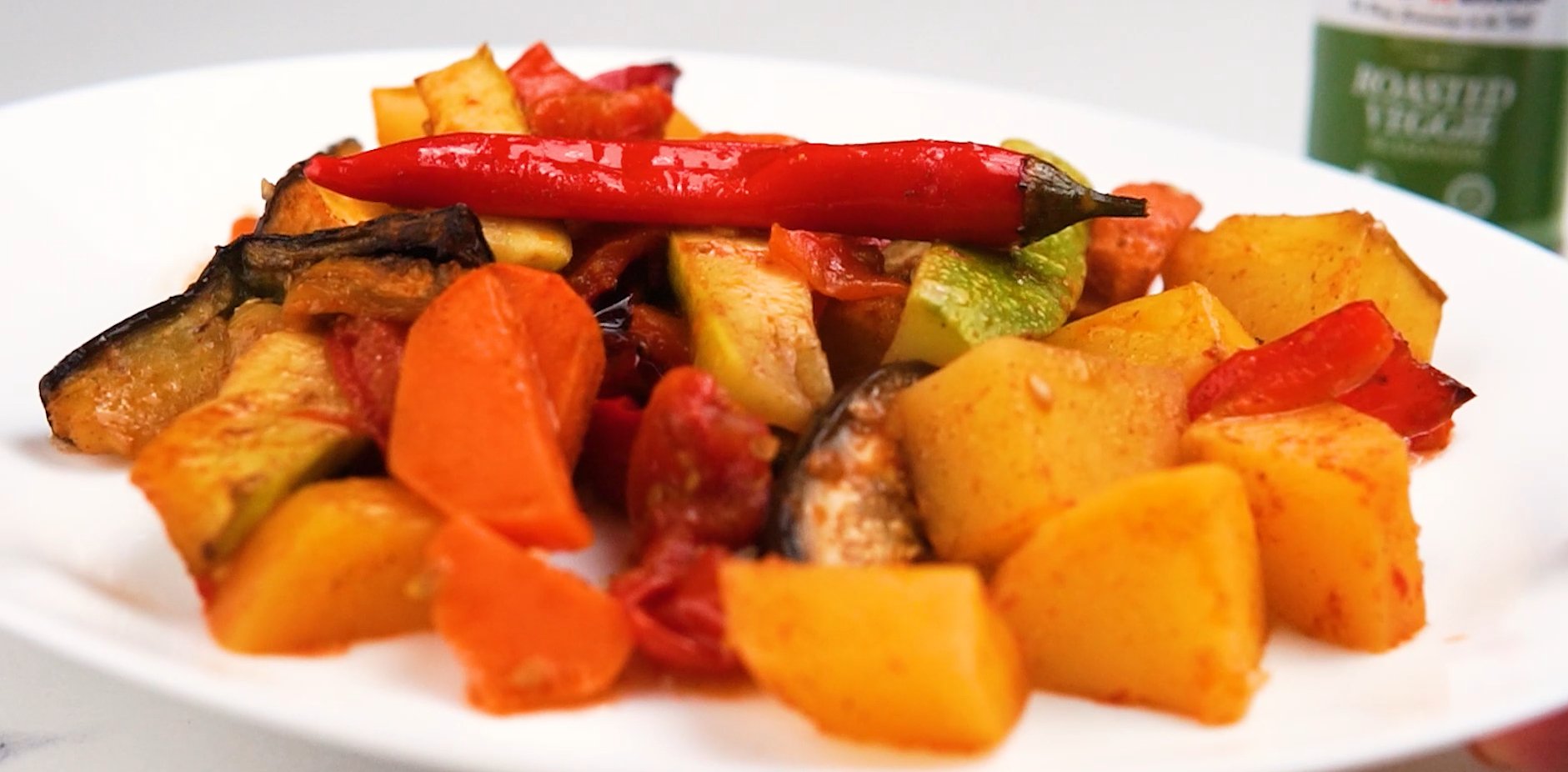 Oven roasted vegetables with Savu Birra Roasted Veggie Seasoning