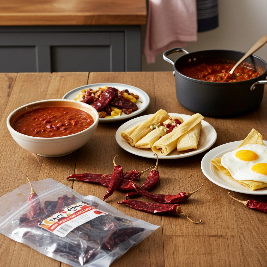 Whole Dried New Mexico Red Chile Peppers