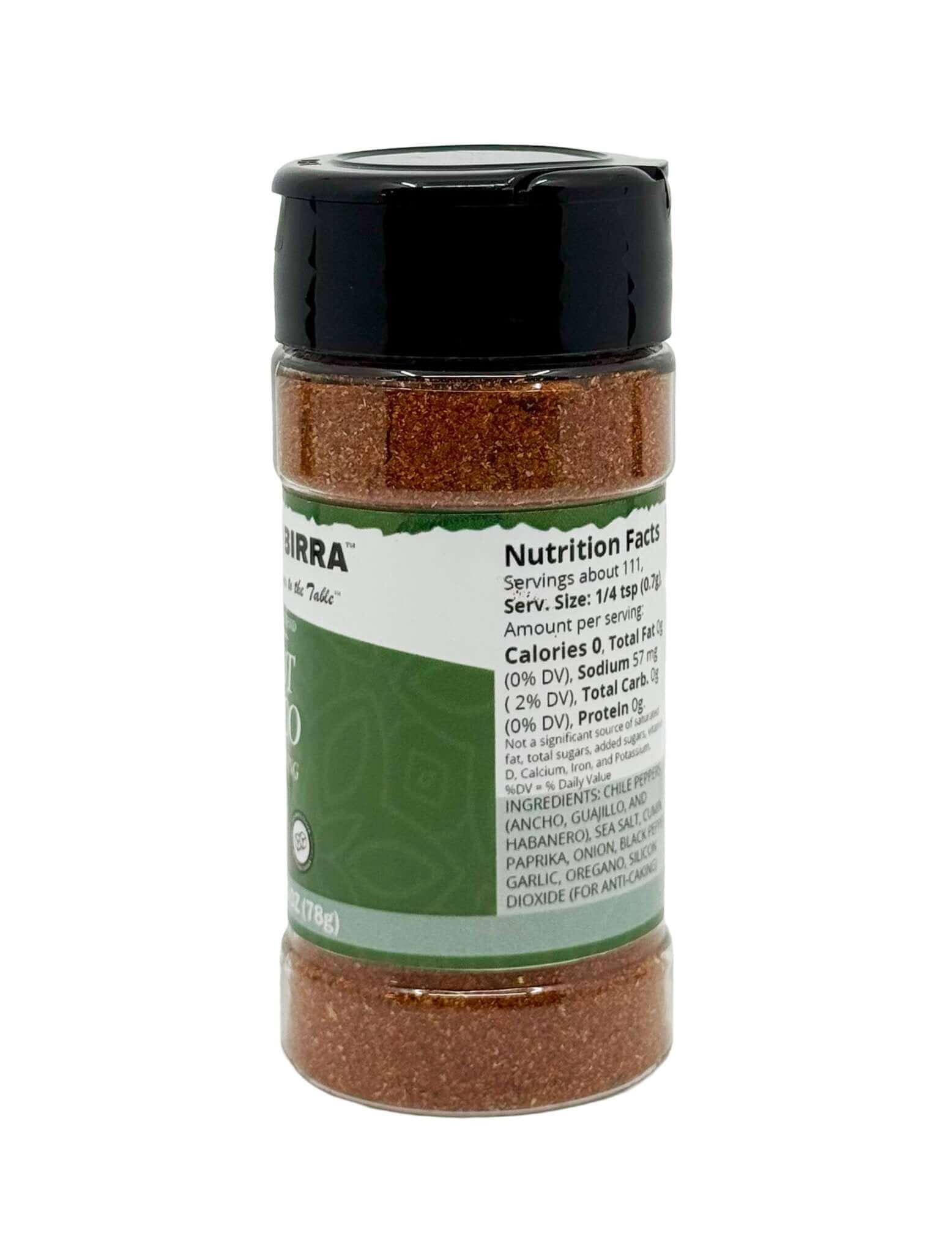 Hot Taco Seasoning Blend in bottle, featuring zesty spices like chile peppers and cumin for elevated taco nights.