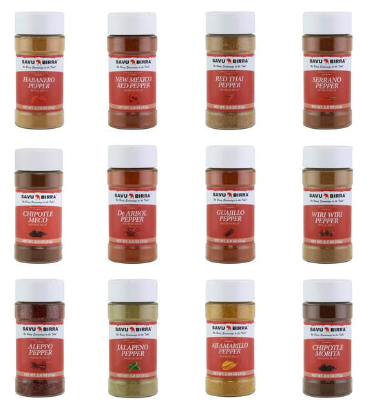 Savu Birra Chile Pepper Collection 12 Pack spice gift set