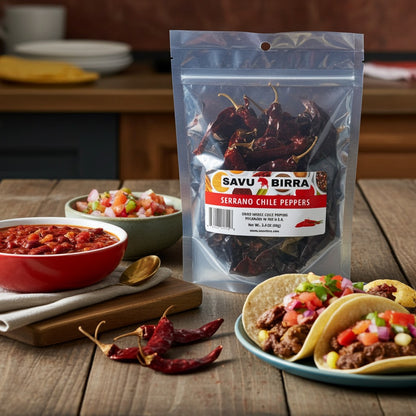 Serrano Chile Pepper, Whole-Dried
