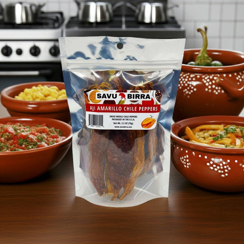Whole Dried Aji Amarillo Chile Peppers