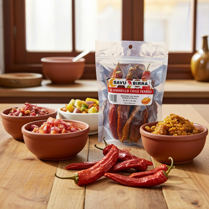 Whole Dried Aji Amarillo Chile Peppers