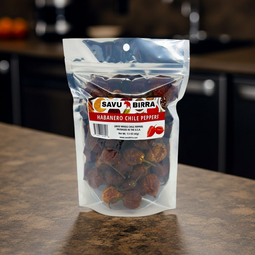 Whole Dried Habanero Chile Peppers